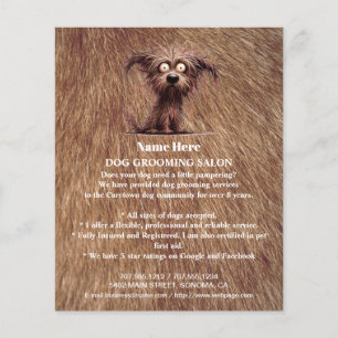 Dog grooming business personalised flyer
