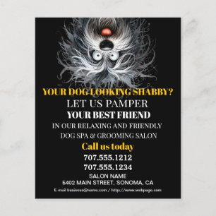 Dog grooming business personalised flyer