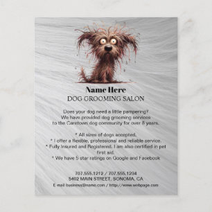 Dog grooming business personalised flyer