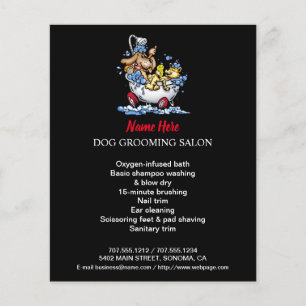 Dog grooming business personalised flyer