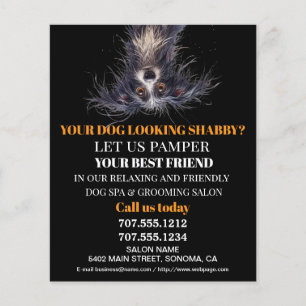 Dog grooming business personalised flyer