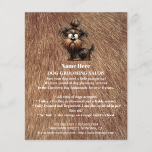 Dog grooming business personalised flyer