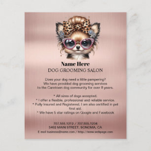 Dog grooming business personalised flyer
