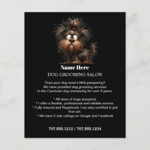 Dog grooming business personalised flyer