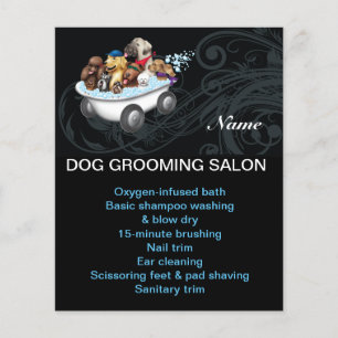 Dog grooming business personalised flyer