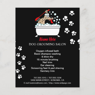Dog grooming business personalised flyer