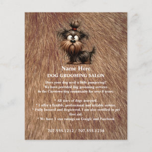 Dog grooming business personalised flyer