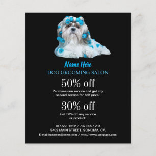 Dog grooming business personalised flyer