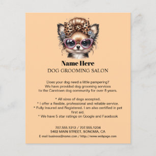 Dog grooming business personalised flyer