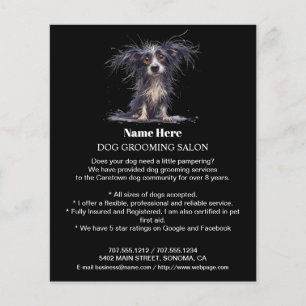 Dog grooming business personalized flyer