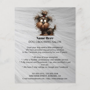 Dog grooming business personalized flyer
