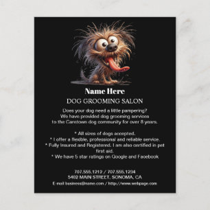 Dog grooming business personalized flyer