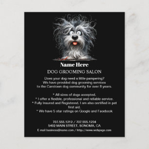 Dog grooming business personalized flyer