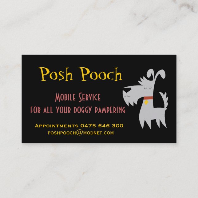 Dog grooming card (Front)