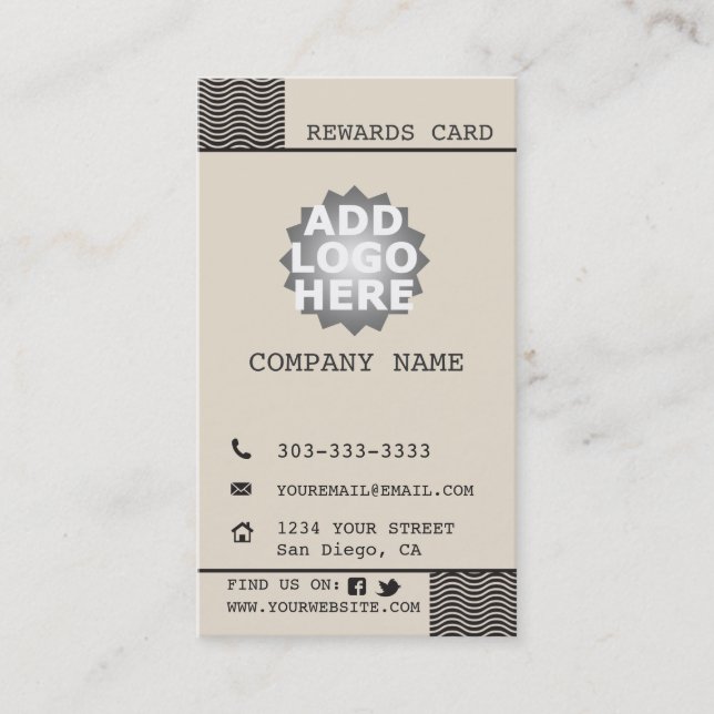 Dog Grooming Customer Rewards Card (Front)