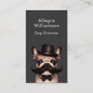 Dog Grooming Cute French Bulldog  Business Card