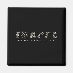 Dog Grooming Dog Groomer Life Work Pet Groomer Ico Magnet