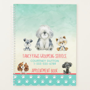 Dog Grooming Dog Spa Appointment book Planner