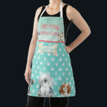 Dog Grooming Dog Spa Personalised Apron<br><div class="desc">Must love Dogs Collection: 
Step your Dog Grooming Business up with this adorable 
Dog Grooming or Spa Apron. 
Personalised with your Business Name
and Your name or employee name
Featuring cute Paw prints,  and a cute selection of Puppy Dogs, 
Sheep Dog,  Poodle,  Spaniel,  schnauzer and Yorkshire</div>