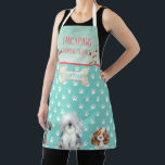 Dog Grooming Dog Spa Personalised Apron<br><div class="desc">Must love Dogs Collection: 
Step your Dog Grooming Business up with this adorable 
Dog Grooming or Spa Apron. 
Personalised with your Business Name
and Your name or employee name
Featuring cute Paw prints,  and a cute selection of Puppy Dogs, 
Sheep Dog,  Poodle,  Spaniel,  schnauzer and Yorkshire</div>