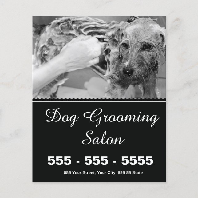 Dog Grooming Flyer - Personalizable (Front)