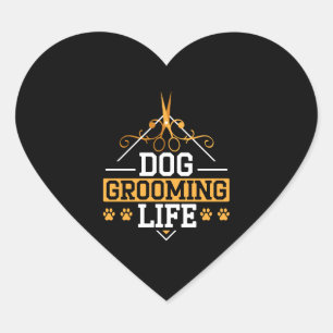 Dog Grooming Life Pet Groomer Pet Salon Fur Artist Heart Sticker