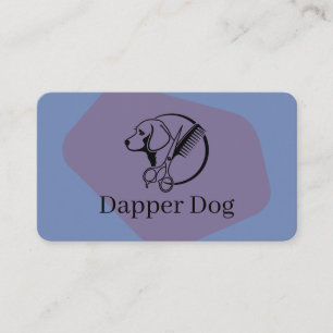 Dog Grooming Logo Pet Stylist Business Card