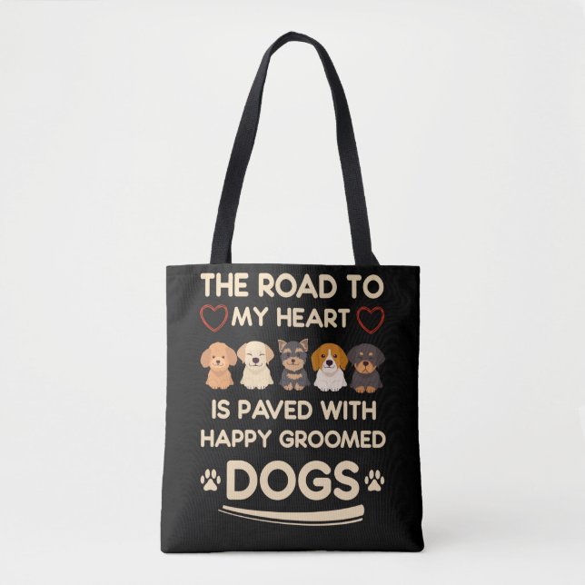 Dog Grooming Love Animal Dog Groomer Tote Bag (Front)