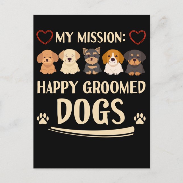 Dog Grooming Love Animals Dog Groomer Postcard (Front)