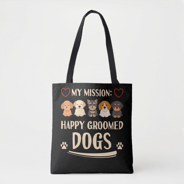 Dog Grooming Love Animals Dog Groomer Tote Bag (Front)