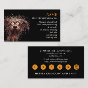 Dog grooming Loyalty Discount Business Card