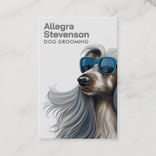 Dog Grooming Modern Simple Typography  Business Card
