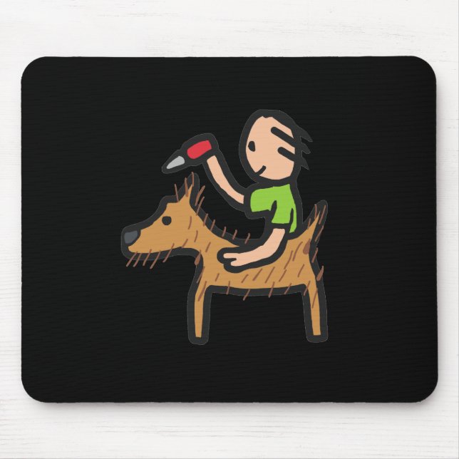 Dog Grooming Mouse Mat (Front)