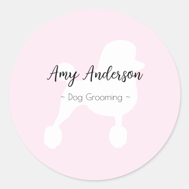 Dog Grooming Personalised  Classic Round Sticker (Front)