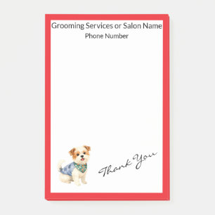 Dog Grooming Personalised Gold Elegant Collection Post-it Notes