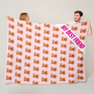 Dog Grooming Personalized Modern Collection Fleece Blanket