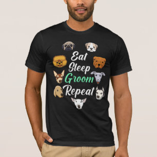 Dog Grooming Pet Salon Adorable Puppy Groomer T-Shirt