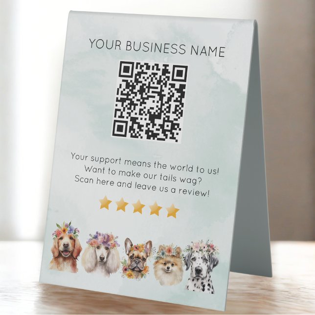 Dog Grooming QR code Customer Review Green (Creator Uploaded)