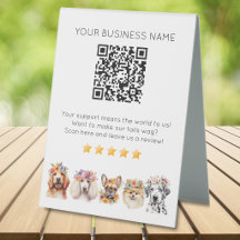 Dog Grooming QR code review YELP 