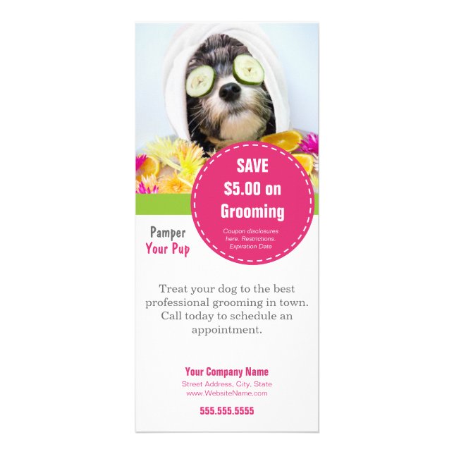 Dog Grooming Rack Card- Make it into anything Card (Front)