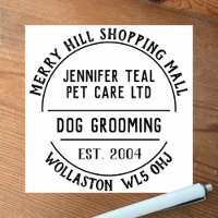 Dog Grooming Rubber Stamp