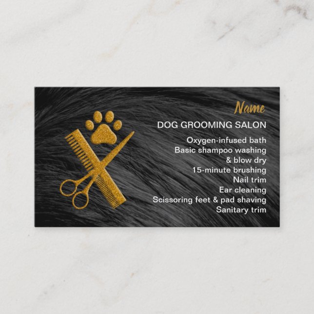 Dog grooming Salon Business Card (Front)