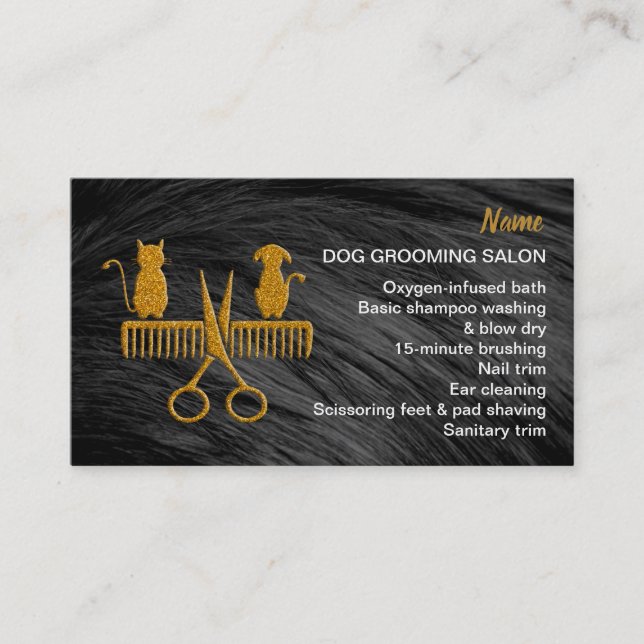 Dog grooming Salon Business Card (Front)