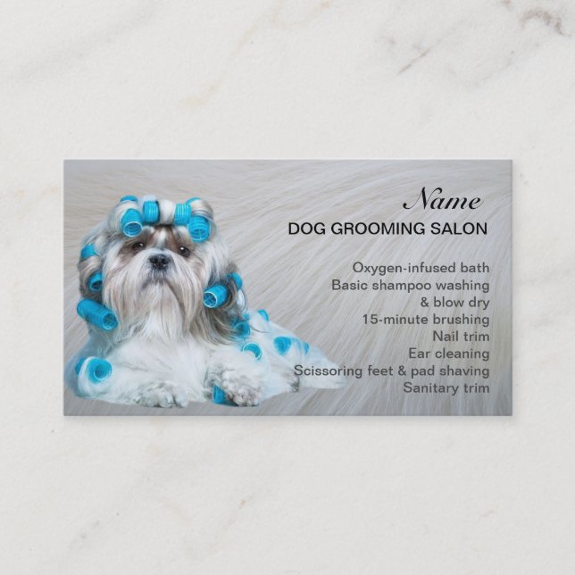 Dog grooming Salon Business Card (Front)