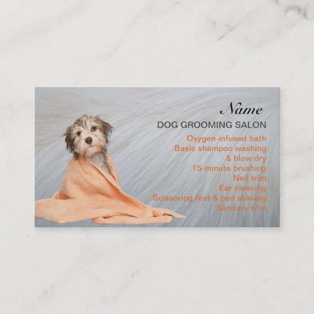 Dog grooming Salon Business Card (Front)