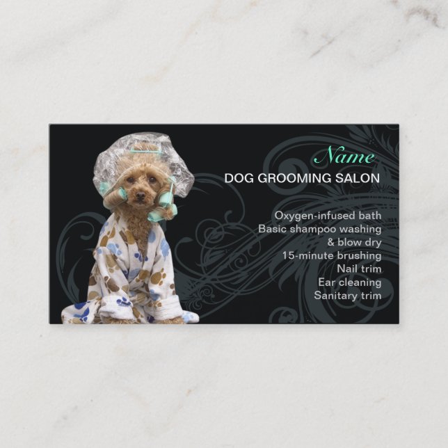 Dog grooming Salon Business Card (Front)