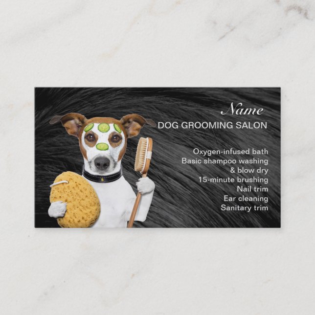 Dog grooming Salon Business Card (Front)
