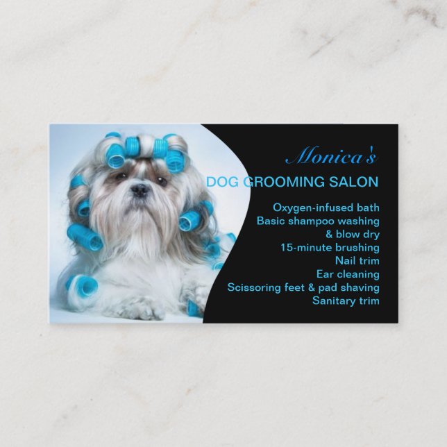 Dog grooming Salon Business Card (Front)
