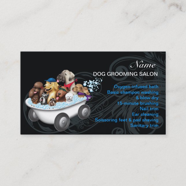 Dog grooming Salon Business Card (Front)