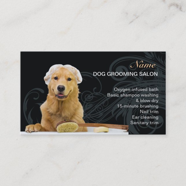 Dog grooming Salon Business Card (Front)